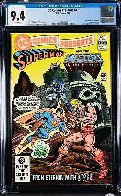 Buy DC Comics Presents #47 CGC 9.4 White Pages First He-Man & Skeletor MOTU • 278.83£