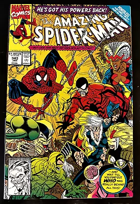 Buy Amazing Spider-man #343 (Marvel Comics 1990) Erik Larsen 1st Cameo Cardiac NM- • 7.88£