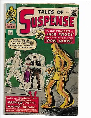 Buy Tales Of Suspense 45 - Vg- 3.5 - 1st App Of Pepper Potts & Happy Hogan (1963) • 237.54£