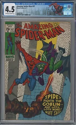 Buy Amazing Spider-man 97 Cgc 4.5 Vg+ Drug Addiction Issue No Comic Code • 142.25£