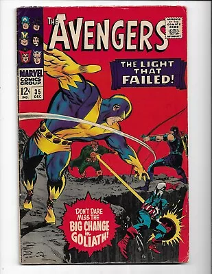 Buy Avengers 35 - Vg+ 4.5 - Captain America - Hawkeye - Goliath - Wasp (1966) • 19.19£