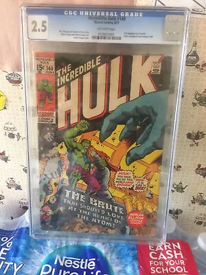 Buy  Incredible Hulk #140 Cgc 2.5 1st App Jarella..1st Print • 95.28£