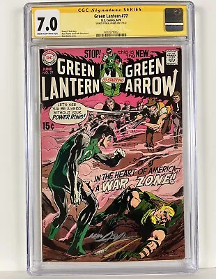 Buy Green Lantern #77 CGC 7.0 1970 Cream To Off White Pages Signed By Neal Adams! • 235.72£