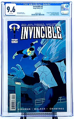 Buy Invincible #2 CGC 9.6 WP 2003 Key 1st Robot Rex Splode Atom Eve Dupli-Kate NEW • 239.85£