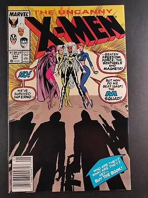 Buy UNCANNY X-MEN #244 (Marvel 1989) 1st Appearance JUBILEE Newsstand Edition FN/VF • 21.37£
