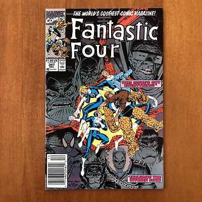 Buy Fantastic Four # 347 Newsstand VF/NM 1st Team App New Fantastic Four Marvel 1990 • 3.95£