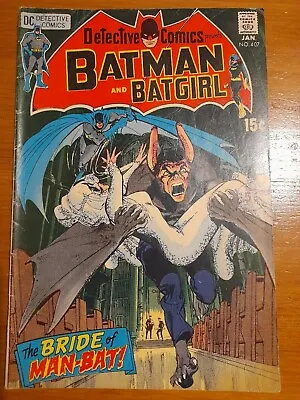 Buy Detective Comics #407 Jan 1971 VGC+ 4.5 1st She-Bat, 3rd Man-Bat • 74.99£