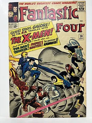 Buy Fantastic Four #28: First X-men Crossover-silver Age-1964 • 193.15£