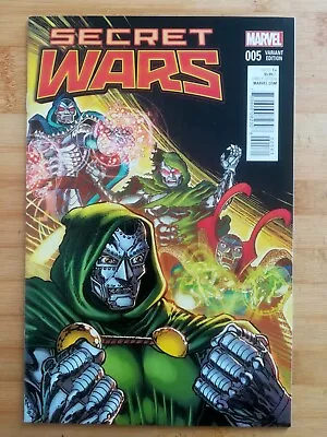 Buy Secret Wars #5 - Pat Broderick (1:25) Ratio Variant Dr Doom Hickman Marvel 2015 • 24.99£