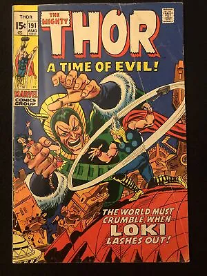 Buy Thor 191 4.5 Marvel 1971 Loki Lashes Out Bd • 9.45£