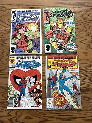Buy Amazing Spider-Man Annual #19 20 21 22 (Marvel 1985-86-87-88) Wedding Issue! NM • 51.38£