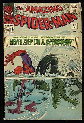 Buy Amazing Spider-Man #29 GD/VG 3.0 2nd Appearance Scorpion! Stan Lee! Marvel 1965 • 66.35£