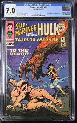 Buy Tales To Astonish #80 Cgc 7.0 Sub-mariner Hulk Mole Man Jack Kirby White Pages • 51.24£