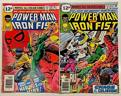 Buy Bronze Age Marvel Comics Power Man & Iron Fist Key 2 Issue Lot 54 55 FN 1st Hero • 0.99£