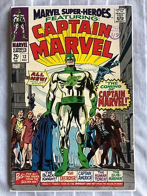 Buy Marvel Super Heroes 12 (1967) Origin And 1st App Captain Marvel (Mar-vell) • 79.99£