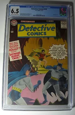 Buy Detective Comics #239 (CGC 6.5) FN+,1957,Batman/Robin, Free US Ship, Grey Tone C • 533.62£