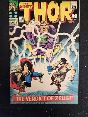 Buy Thor #129 (Marvel Comics 1966) VF- 1st Ares Jack Kirby Cover • 170.24£