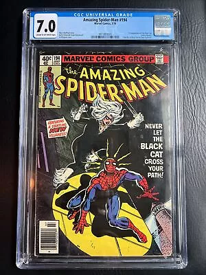 Buy CGC 7.0 Amazing Spiderman #194 1979 Newsstand 1st Black Cat Felicia Hardy🔑🔥 • 241.14£