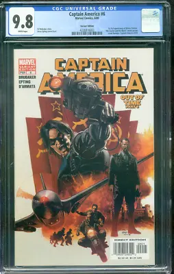 Buy Captain America 6 CGC 9.8 1st Winter Soldier Variant Cover 6/05 • 187.88£