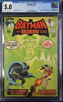 Buy Batman #232 CGC 5.0 Cream To Off-White Pages • 349.51£
