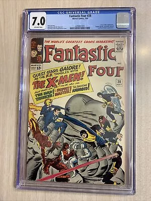 Buy Fantastic Four 28 Cgc 7.0 Fn/vf 1964 Lee & Kirby Early X-men Crossover  New Case • 469.08£