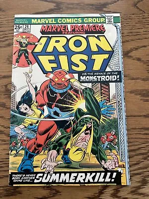 Buy Marvel Premiere #24 (Marvel 1975) Iron Fist Vs. Monstroid! Chris Claremont VF • 7.90£