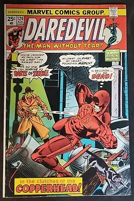 Buy DAREDEVIL #124 In The Clutches Of Copperhead! Marvel Comic Book  • 24.11£