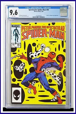 Buy Spectacular Spider-Man #99 CGC Graded 9.6 Marvel 1985 White Pages Comic Book. • 186.03£