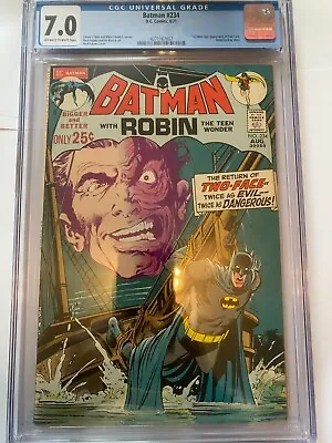 Buy BATMAN #234  Neal Adams 1st SA Two-Face DC Comics 1972  CGC 7.0 • 325£