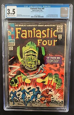 Buy Fantastic Four #49 - 4/66 - CGC 3.5 - OW/W - Silver Age • 419.54£