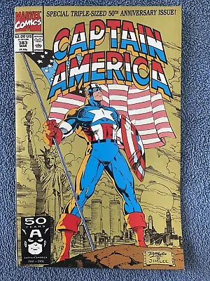 Buy CAPTAIN AMERICA #383 (Marvel, 1991) Triple-Sized 50th Anniversary! 1st Fr. Time • 10.25£