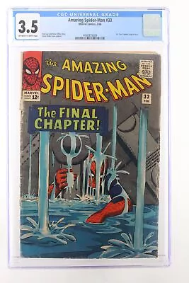 Buy Amazing Spider-Man #33 - Marvel Comics 1966 CGC 3.5 Dr. Curt Connors Appearance. • 127.12£