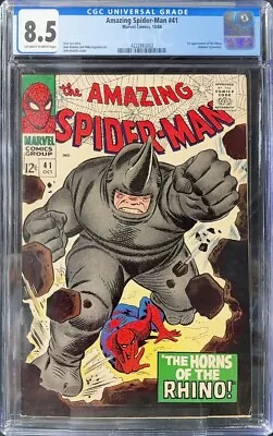 Buy Amazing Spider-Man #41 OW-WHITE Pages - 1st App Rhino - Kraven Movie Key • 1,608.56£