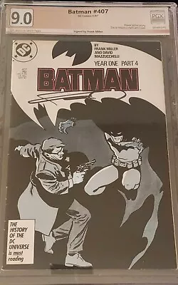 Buy Batman #407 - GRADED 9.0 - Signed By Frank Miller - Year One - White Pages 1987 • 39.92£