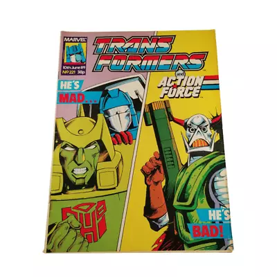 Buy Transformers UK #221 Marvel UK 10th June 1989 Comic G1 GI Joe British MTMTE • 6.99£