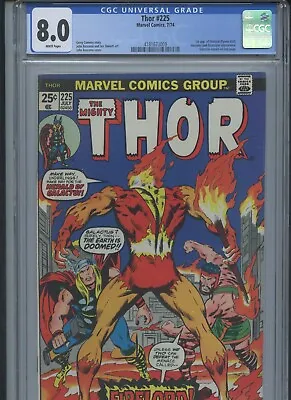 Buy Thor Vol 1 #225 1974 CGC 8.0 (1st App Of Firelord) • 103.09£