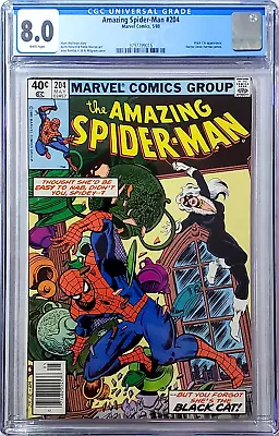 Buy Amazing Spider-man #204 Newsstand, Cgc 8.0 White Pages, 1980 Marvel Comics • 39.58£