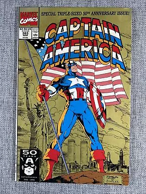 Buy Captain America #383 Giant Triple Size March 91 Marvel 50th Anniversary Jim Lee • 4.74£