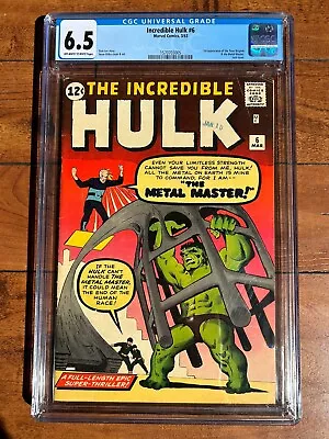 Buy Incredible Hulk 6 - Cgc - F+ 6.5 - 1st Appearance Teen Brigade - 6th App (1963) • 1,166.20£