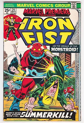 Buy Marvel Premiere #24 Very Fine 8.0 Iron Fist Colleen Wing 1975 • 18.38£