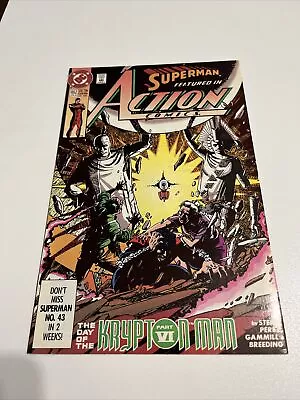 Buy Action Comics #652 DC Comics 1990 George Perez Krypton Man VF - Box 22 • 2.40£
