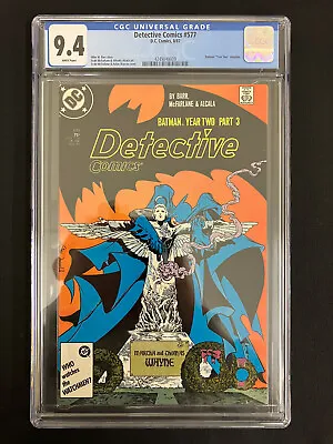 Buy DETECTIVE COMICS 577 CGC 9.4 Batman  Year Two  Part 3 Todd McFarlane DC 1987 • 71.12£