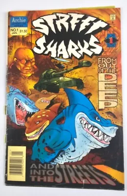 Buy Vintage 1996 Archie Comics Street Sharks #1 Newsstand Edition • 10.39£