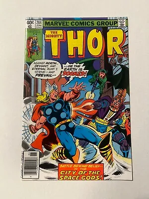 Buy The Mighty Thor 284 Nm 9.4 The Eternals Saga Part Ii Dave Cockrum Cover Art 1978 • 15.83£