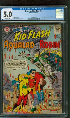 Buy Brave And The Bold 54 CGC 5.0 Origin 1st Appearance Teen Titans 6/1964 • 482.56£