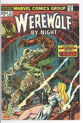 Buy Werewolf By Night #13 Marvel 1974 VF/NM 1st Topaz And Taboo FREE SHIP • 102.90£
