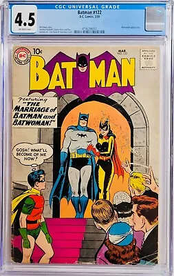 Buy 1959 Batman 122 CGC 4.5 Batwoman Wedding Marriage Robin • 304.38£