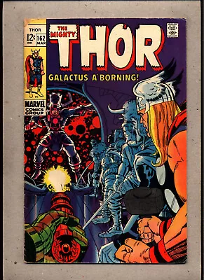 Buy Mighty Thor #162_march 1969_good/very Good_ Galactus A' Borning _silver Age! • 1.20£