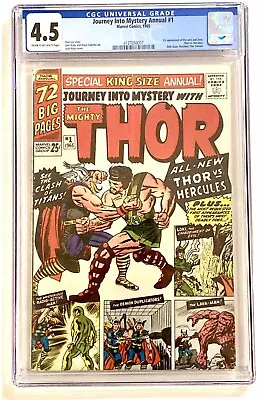 Buy Journey Into Mystery Annual #1 1965 CGC 4.5 VG+ 🔑 1st Hercules 1st Zeus • 197.64£