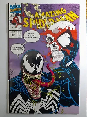 Buy 1991 Amazing Spiderman 347 VF+.Venom By Eric Larsen.Marvel Comics • 25.73£